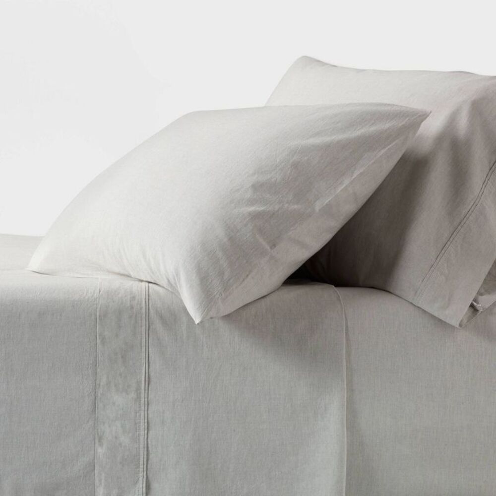 Threshold - Twin/Twin XL 250 Thread Count Organic Percale Shee Gray Chambray
